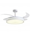 Ventilador TROYA DC 72W 6480Lm 4 Aspas Blanco CCT