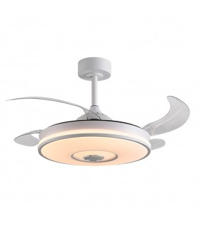 Ventilador COLORS DC Bluethooth 72W 6480Lm 4 Aspas Blanco CCT