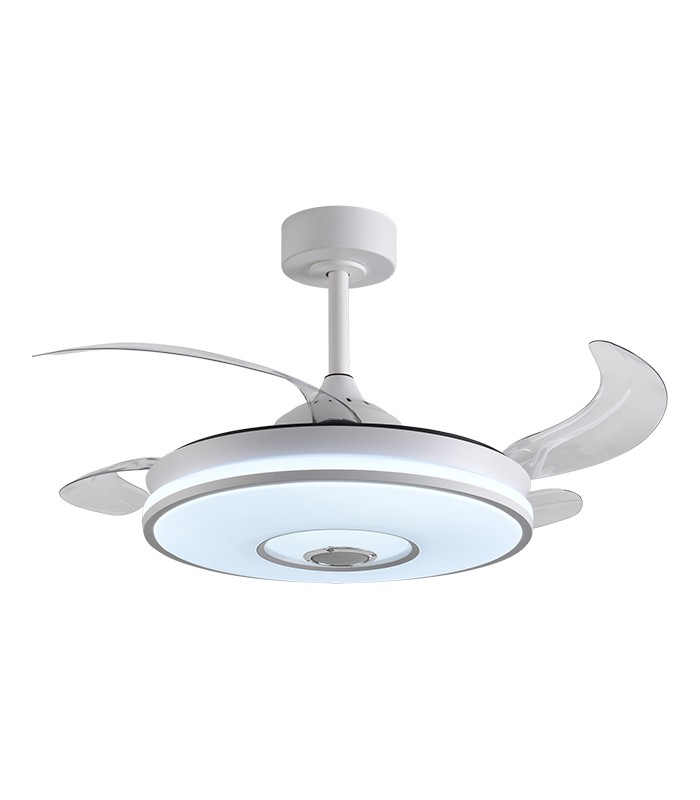 Ventilador COLORS DC Bluethooth 72W 6480Lm 4 Aspas Blanco CCT