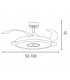 Ventilador COLORS DC Bluethooth 72W 6480Lm 4 Aspas Blanco CCT