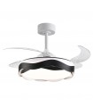 Ventilador ONDAS DC 72W 6480Lm 4 Aspas Blanco/Negro CCT