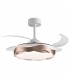 Ventilador ONDAS DC 72W 6480Lm 4 Aspas Blanco/Cobre CCT