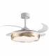 Ventilador ONDAS DC 72W 6480Lm 4 Aspas Blanco/Oro CCT