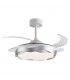 Ventilador ONDAS DC 72W 6480Lm 4 Aspas Blanco/Plata CCT