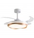Ventilador ALMATI DC 72W 6480Lm 4 Aspas Blanco/Oro CCT
