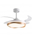 Ventilador ALMATI DC 72W 6480Lm 4 Aspas Blanco/Oro CCT