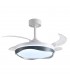 Ventilador ALMATI DC 72W 6480Lm 4 Aspas Blanco/Plata CCT