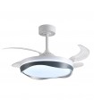 Ventilador ALMATI DC 72W 6480Lm 4 Aspas Blanco/Plata CCT