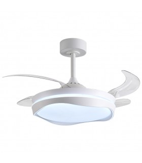 Ventilador ALMATI DC 72W 6480Lm 4 Aspas Blanco CCT