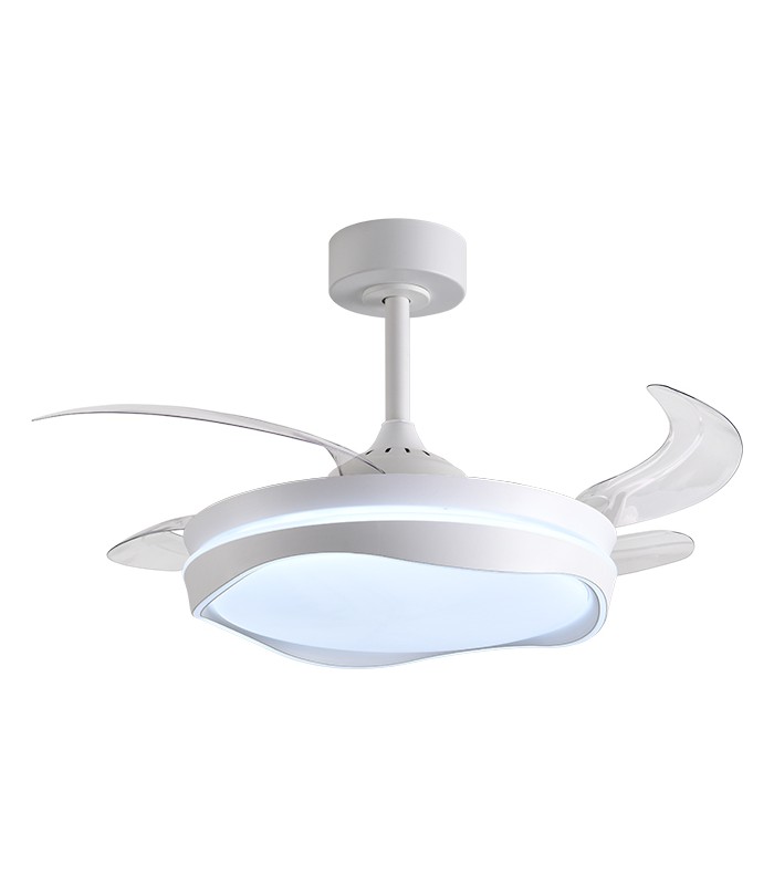 Ventilador ALMATI DC 72W 6480Lm 4 Aspas Blanco CCT