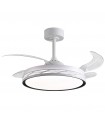 Ventilador RIGA DC 72W 6480Lm 4 Aspas Blanco/Negro CCT