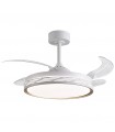 Ventilador RIGA DC 72W 6480Lm 4 Aspas Blanco/Oro CCT