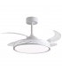 Ventilador RIGA DC 72W 6480Lm 4 Aspas Blanco/Plata CCT