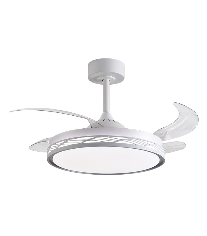 Ventilador RIGA DC 72W 6480Lm 4 Aspas Blanco CCT