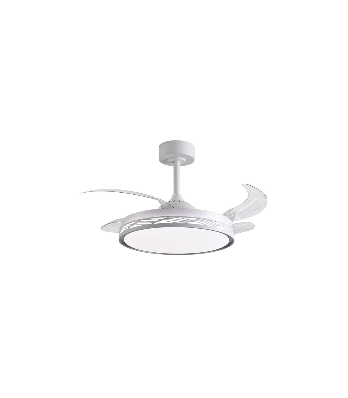 Ventilador RIGA DC 72W 6480Lm 4 Aspas Blanco CCT