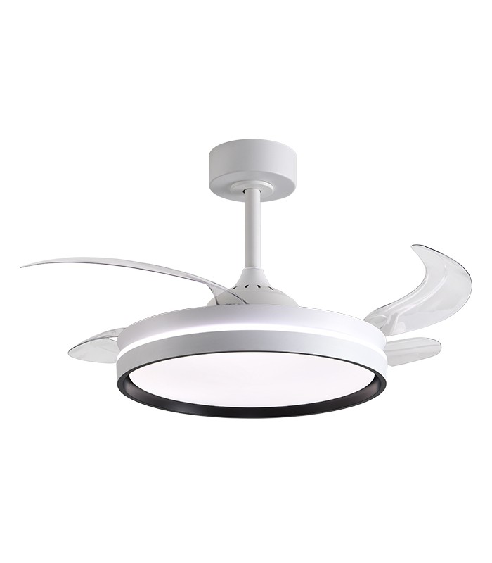 Ventilador AKRAN DC 72W 6480Lm 4 Aspas Blanco/Negro CCT