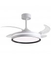 Ventilador AKRAN DC 72W 6480Lm 4 Aspas Blanco/Negro CCT