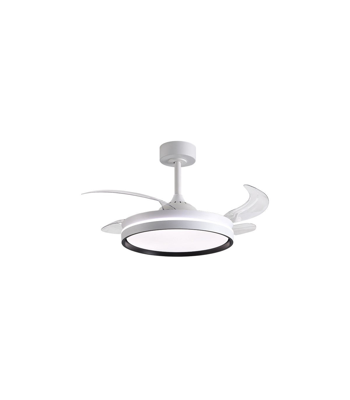 Ventilador AKRAN DC 72W 6480Lm 4 Aspas Blanco/Negro CCT