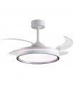 Ventilador AKRAN DC 72W 6480Lm 4 Aspas Blanco/Plata CCT