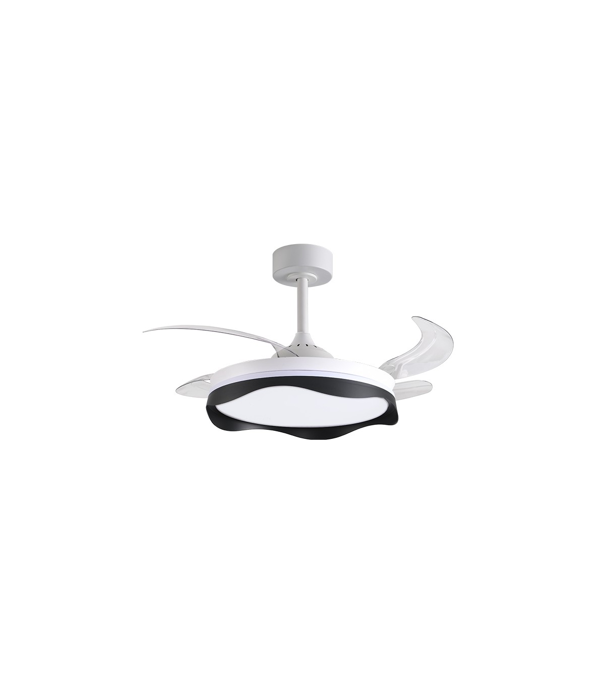 Ventilador OLAS DC 72W 6480Lm 4 Aspas Blanco/Negro CCT