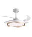 Ventilador OLAS DC 72W 6480Lm 4 Aspas Blanco/Oro CCT