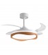 Ventilador OLAS DC 72W 6480Lm 4 Aspas Blanco/Madera CCT