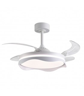 Ventilador OLAS DC 72W 6480Lm 4 Aspas Blanco CCT