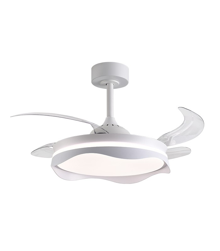 Ventilador OLAS DC 72W 6480Lm 4 Aspas Blanco CCT