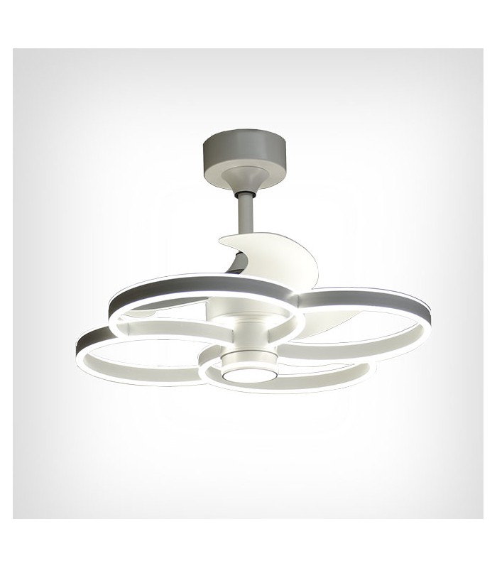Ventilador Led TREBOL Blanco DC 100W 1900Lm 3 Aspas CCT
