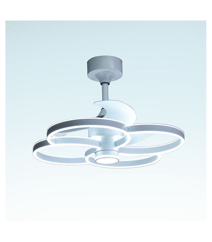 Ventilador Led TREBOL Blanco DC 100W 1900Lm 3 Aspas CCT