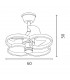 Ventilador Led TREBOL Blanco DC 100W 1900Lm 3 Aspas CCT