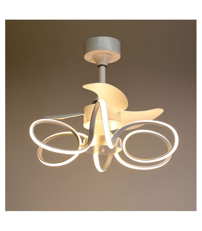 Ventilador Led KARLA Blanco DC 30W 1100Lm 3 Aspas CCT