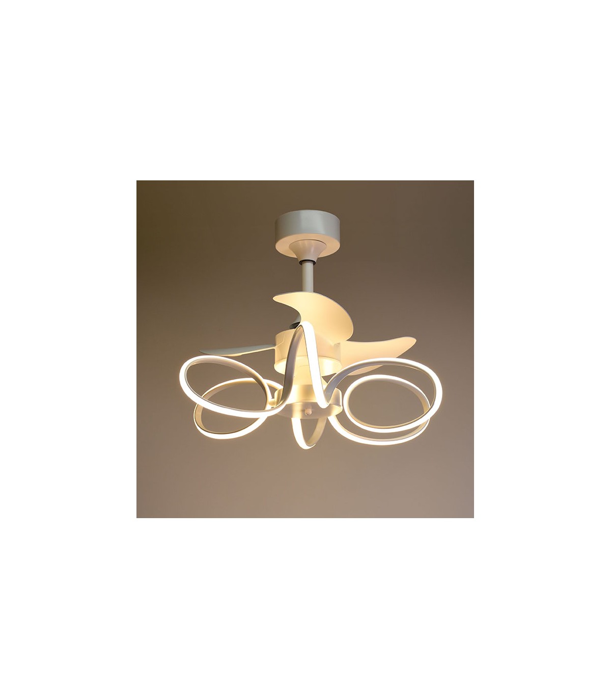 Ventilador Led KARLA Blanco DC 30W 1100Lm 3 Aspas CCT