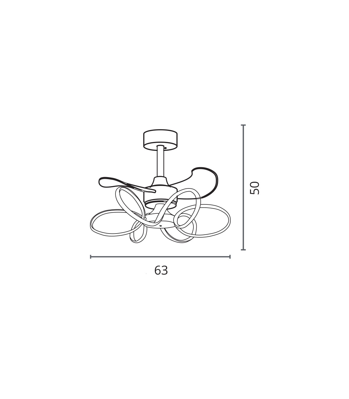 Ventilador Led KARLA Blanco DC 30W 1100Lm 3 Aspas CCT