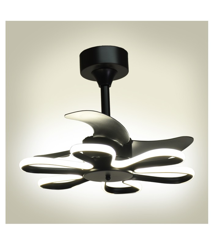 Ventilador Led ENEBRO Negro DC 30W 1900Lm 3 Aspas CCT