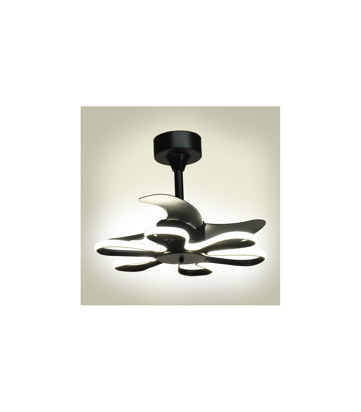 Ventilador Led ENEBRO Negro DC 30W 1900Lm 3 Aspas CCT