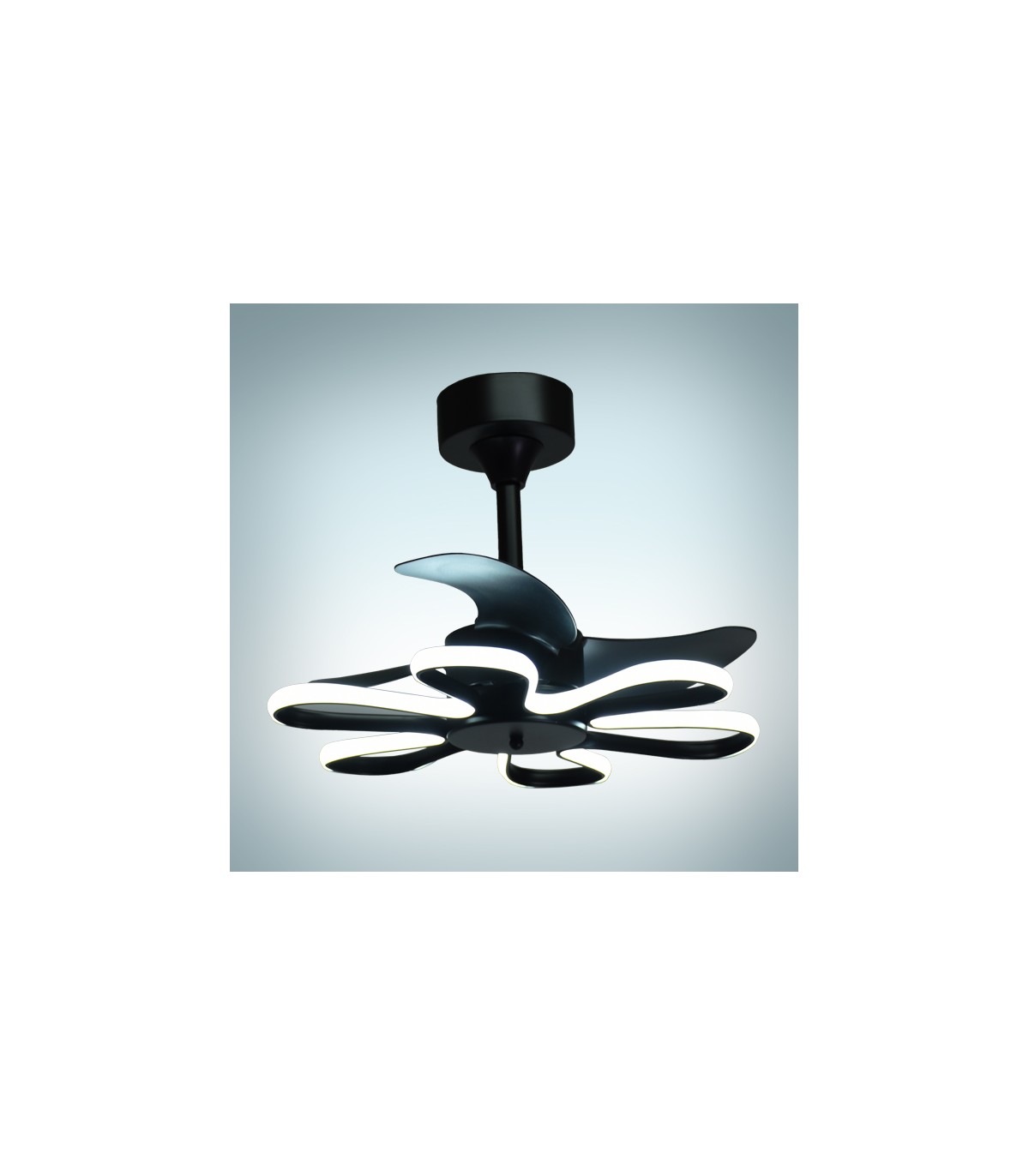 Ventilador Led ENEBRO Negro DC 30W 1900Lm 3 Aspas CCT
