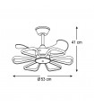 Ventilador Led ENEBRO Blanco DC 30W 1900Lm 3 Aspas CCT