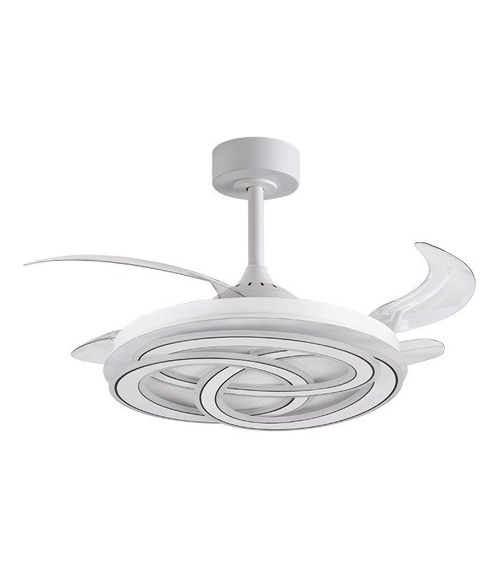 Ventilador NUDOS DC 72W 6480Lm 4 Aspas Blanco CCT