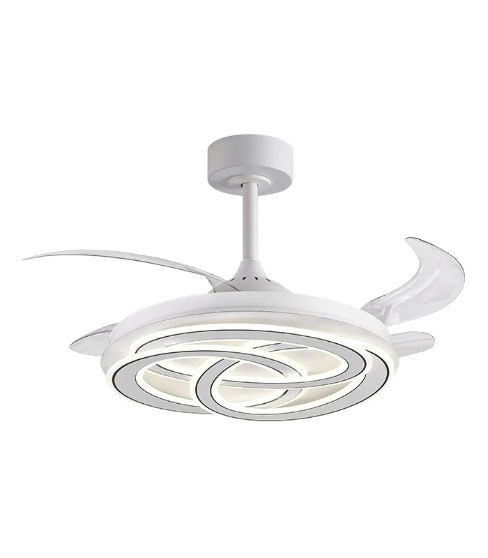 Ventilador NUDOS DC 72W 6480Lm 4 Aspas Blanco CCT