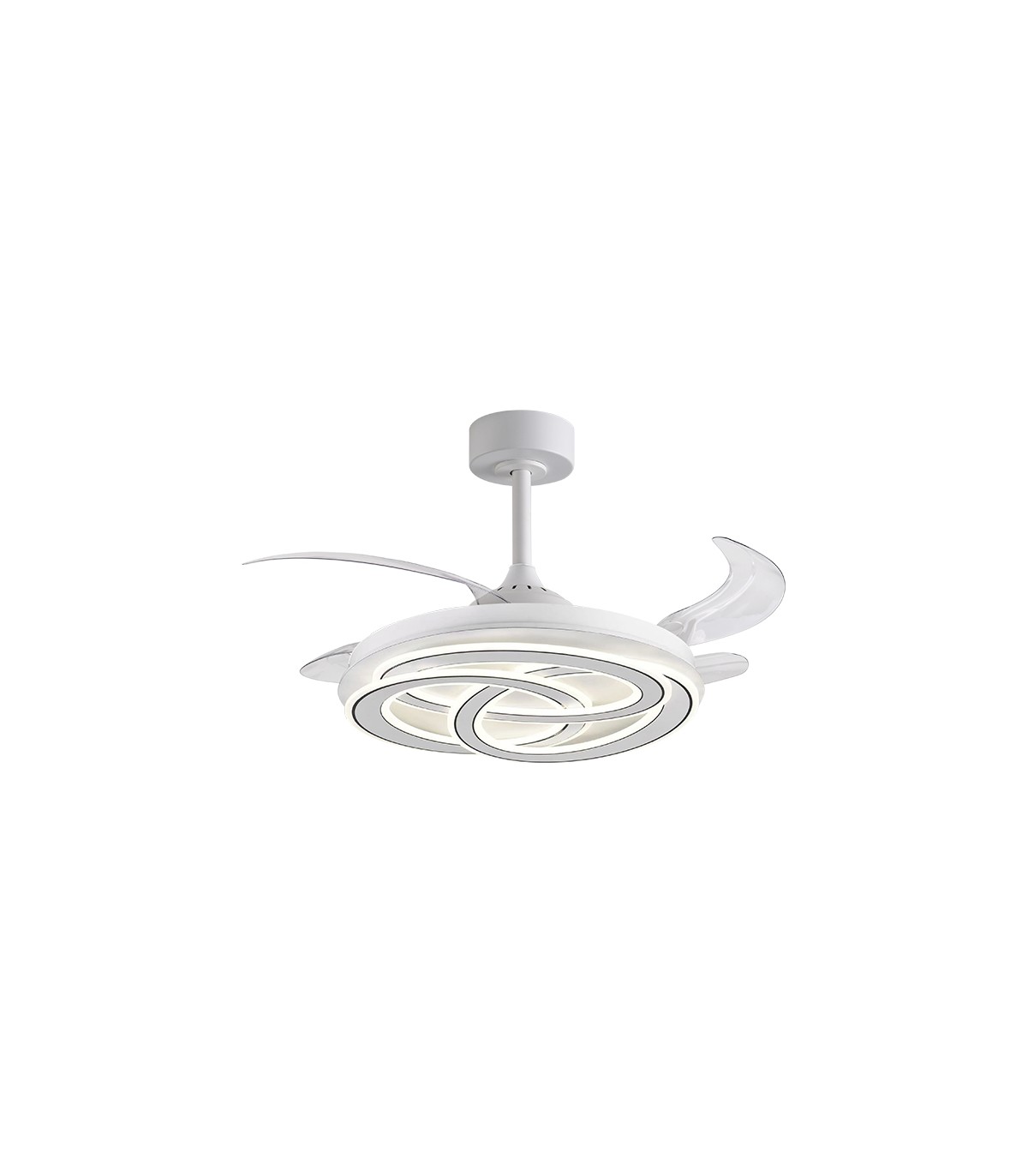 Ventilador NUDOS DC 72W 6480Lm 4 Aspas Blanco CCT