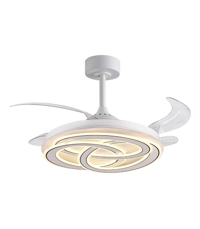 Ventilador NUDOS DC 72W 6480Lm 4 Aspas Blanco CCT