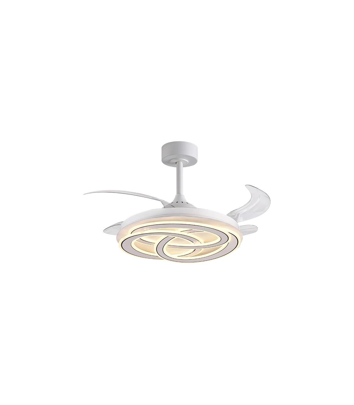 Ventilador NUDOS DC 72W 6480Lm 4 Aspas Blanco CCT