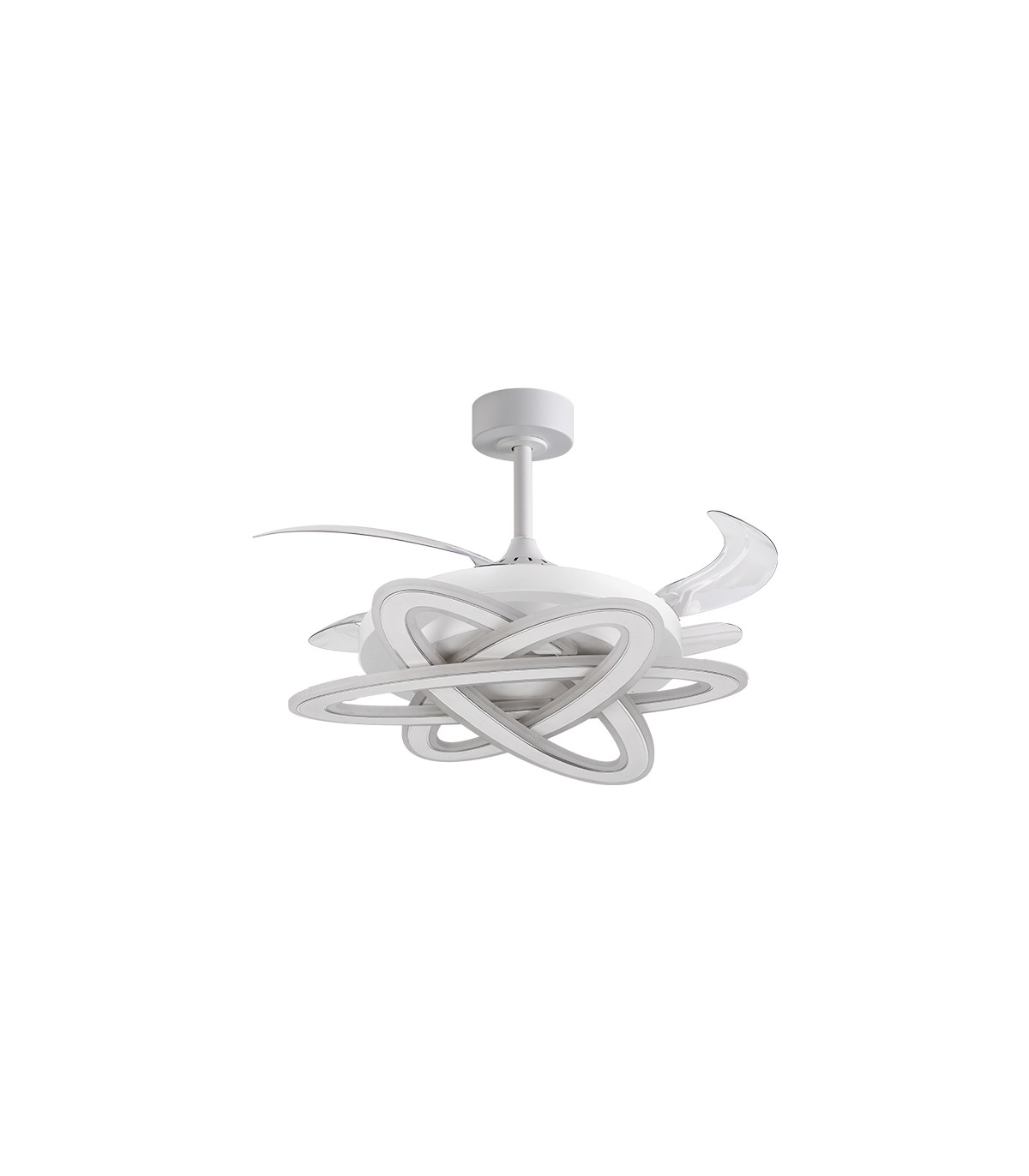 Ventilador SATURNO DC 72W 6480Lm 4 Aspas Blanco CCT