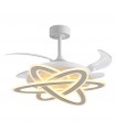Ventilador SATURNO DC 72W 6480Lm 4 Aspas Blanco CCT