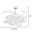 Ventilador SATURNO DC 72W 6480Lm 4 Aspas Blanco CCT