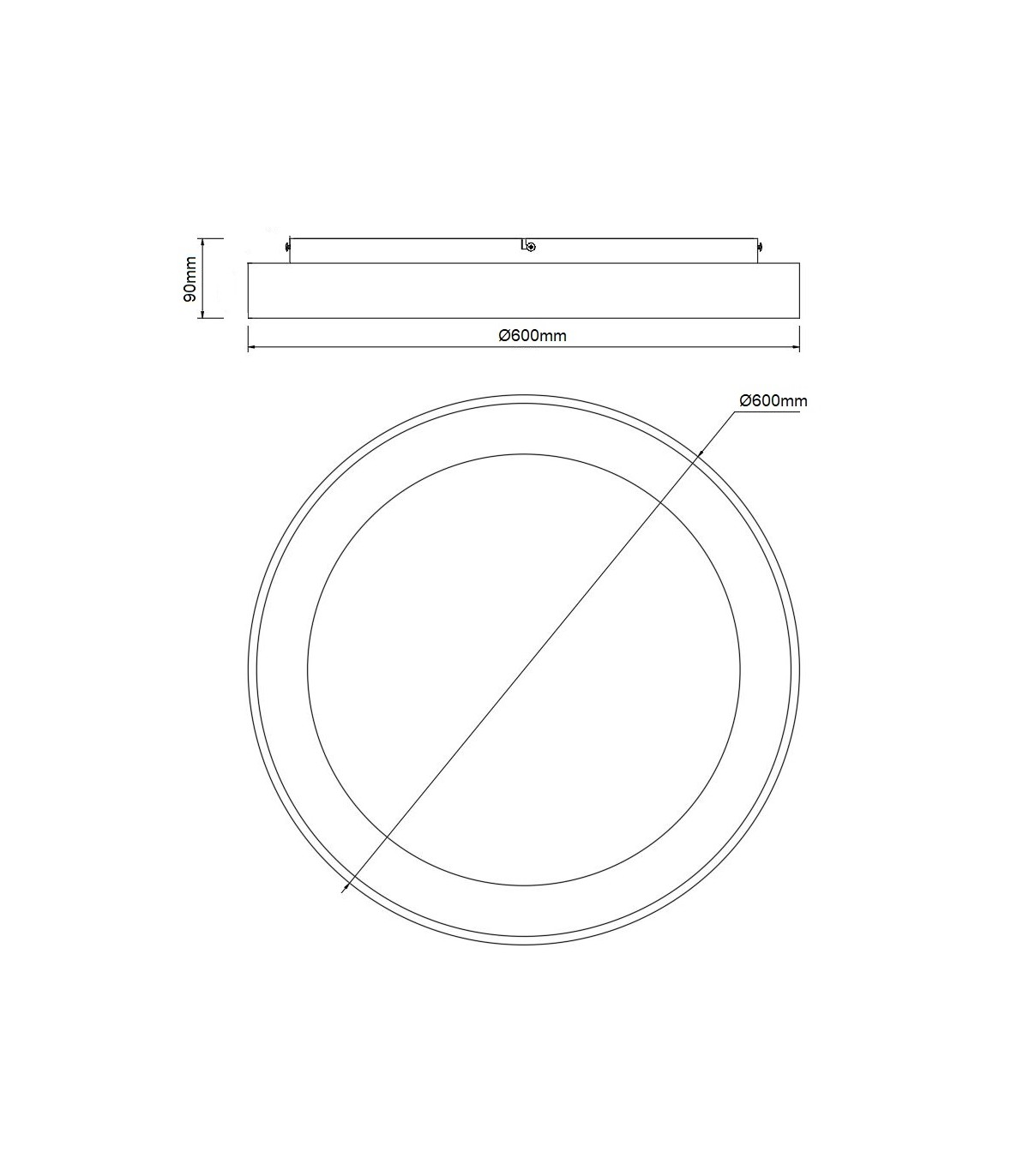 Plafón Led DANDY Blanco Ø60CM 86W 8600LM 120º IP20