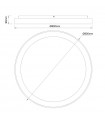 Plafón Led DANDY Negro Ø80CM 116W 11600LM 120º IP20