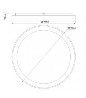 Plafón Led DANDY Madera Ø80CM 116W 11600LM 120º IP20
