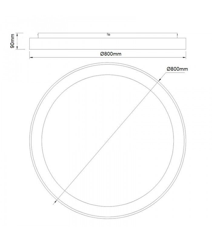 Plafón Led DANDY Madera Ø80CM 116W 11600LM 120º IP20